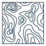 Icon image of line art that mimics a topographic map